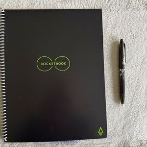 Rocketbook Black Reusable Notebook with Pen